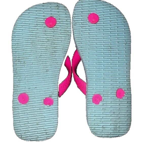 Havaianas Pink/ Ice Blue Unicorn Flip Flops Toddler Girls Size 11 / 12 C - Picture 3 of 5